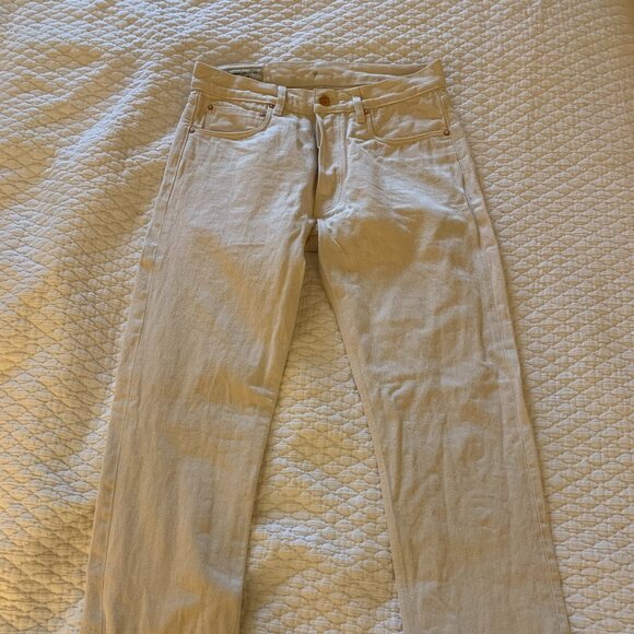 Blackhorse Lane Ateliers -- NW8 Heritage Slim 13oz Italian Ecru Raw Mens Jean - Picture 1 of 4